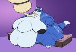  anthro bed belly big_belly big_butt black_nipples blue_body blue_fur blue_hair breasts butt calorie canid canine fat_arms female fox fur furniture hair huge_butt huge_thighs hyper hyper_belly hyper_butt hyper_thighs krystal looking_at_viewer mammal morbidly_obese morbidly_obese_female nintendo nipples nude obese obese_female overweight overweight_female sitting solo star_fox thick_thighs tube white_body white_fur 