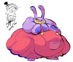  anthro areola barrred belly belly_overhang big_belly caine_(the_amazing_digital_circus) duo fat_rolls hi_res huge_thighs hyper hyper_belly hyper_hips hyper_thighs jax_(the_amazing_digital_circus) lagomorph leporid love_handles male mammal moobs morbidly_obese morbidly_obese_anthro morbidly_obese_male narrowed_eyes nipples obese obese_anthro obese_male overweight overweight_anthro overweight_male rabbit smile solo_focus thick_arms thick_thighs 