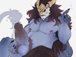  anthro asian_mythology aurelion_sol_(lol) balls blue_body bodily_fluids breasts chubby_anthro chubby_male claws cum dangodragon digital_media_(artwork) dragon east_asian_mythology eastern_dragon erection genital_fluids genitals hair hi_res league_of_legends male mythology nipple_piercing nipples nude pecs penis piercing riot_games simple_background smile solo tail 