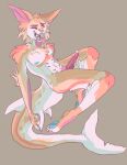  anthro artist_alfredorunt canid canine canis coyote domestic_dog fish fox hi_res hybrid male mammal marine penis_tentacles pinup pinupboy pinupfurry pinupmale pose shark solo tentacles wolf 