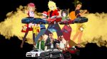  ash_ketchum erika_(pokemon) franklin_clinton grand_theft_auto grand_theft_auto_v hau_(pokemon) highres jack_walker michael_de_santa non-web_source pokemon serena_(pokemon) trevor_philips 