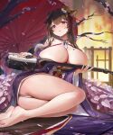  accessory animal_ears animal_humanoid asian_clothing azur_lane bachi barefoot big_breasts blush bovid bovid_horn bovid_humanoid bovine bovine_horn bovine_humanoid breasts brown_hair butt cattle_humanoid cherry_blossom chochomi cleavage clothed clothing cow_ears cow_horn east_asian_clothing falling_petals feet female flower hair hair_accessory hair_sticks hi_res horn huge_breasts humanoid japanese_clothing kanzashi kashino_(azur_lane) kashino_(robust_floral_strings)_(azur_lane) kimono leaning_to_the_side long_hair long_sleeves looking_at_viewer mammal mammal_humanoid musical_instrument official_alternate_costume oil-paper_umbrella open_mouth panties panty_shot petals plant plectrum plucked_string_instrument pose purple_clothing purple_eyes purple_kimono shamisen sitting soles solo string_instrument toes umbrella underwear white_clothing white_panties white_underwear wide_sleeves yokozuwari 