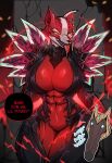  absurd_res anthro anubian_jackal bedroom_eyes big_breasts breasts canid canine canis darkin demon detailed_background dialogue digital_media_(artwork) duo english_text featureless_crotch female fur hi_res jackal league_of_legends let_me_do_it_for_you long_snout looking_at_viewer male male/female mammal meme muscular muscular_female naafiri_(lol) narrowed_eyes nasus_(lol) navel open_mouth riot_games ryuukusnpaiart seductive serratus sitting snout spikes text tongue tongue_out 