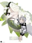  1girl absurdres animal_ears arknights bare_legs black_footwear breasts cat_ears commentary_request dress green_dress green_eyes grey_hair high_heels highres kal&#039;tsit_(arknights) legs_up long_sleeves looking_at_viewer mackia pencil_dress short_hair small_breasts solo thighs 