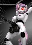  3d_(artwork) absurd_res anthro anthrofied areola breasts cutie_mark digital_media_(artwork) equid equine erection friendship_is_magic frostydream gatling_gun gun gun_penis gynomorph hair hasbro hi_res horn intersex jojo_pose machine machine_gun mammal minigun multicolored_hair my_little_pony nipples pink_hair purple_hair question_mark ranged_weapon red_eyes robot sweetie_belle_(mlp) sweetie_bot_(mlp) two_tone_hair unicorn weapon white_body 