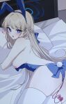  1girl blonde_hair blue_archive blue_eyes egg_vibrator halo highres looking_at_viewer nipples official_alternate_costume official_alternate_hairstyle seno_(senohime) sex_toy solo thighs toki_(blue_archive) toki_(bunny)_(blue_archive) vibrator 