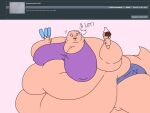  2018 4:3 5_fingers anthro ask_blog bar_emanata batspid2 belly big_belly big_breasts biped blue_clothing bottomwear breasts cleavage clothed clothing crop_top cutoffs denim denim_clothing dessert dialogue digital_drawing_(artwork) digital_media_(artwork) double_chin emanata english_text exclamation eyebrows eyelashes female fingers flabby_arms flat_colors food frill_(anatomy) head_crest head_frill holding_food holding_object huge_breasts huge_thighs hyper hyper_belly hyper_hips hyper_thighs ice_cream juna_(batspid2) lizard love_handles membrane_(anatomy) membranous_frill midriff morbidly_obese morbidly_obese_anthro morbidly_obese_female narrowed_eyes navel nipple_outline obese obese_anthro obese_female overweight overweight_anthro overweight_female pink_body pink_skin popsicle purple_clothing purple_eyes reptile scalie shirt shorts simple_background solo tail text thick_thighs tight_clothing topwear 