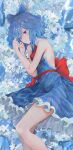  1girl abi_(user_nzav7333) absurdres blue_hair cirno commentary_request highres korean_commentary solo tagme touhou 