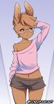  anthro brown_body brown_fur clothed clothing eyewear fur generation_4_pokemon glasses hand_on_head hi_res looking_at_viewer lopunny male nintendo pink_eyes pokemon pokemon_(species) simple_background solo yorusagi 