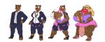  2019 anthro balls bear big_breasts blonde_hair bottomwear breast_growth breasts brown_body brown_fur business_suit clothing digital_media_(artwork) expansion fishnet fishnet_legwear fur gender_transformation genital_expansion genitals growth gynomorph hair hand_on_breast hi_res huge_breasts intersex legwear lip_expansion lips male mammal microskirt miniskirt mtg_transformation mti_transformation nipples open_mouth penis penis_expansion pink_bottomwear pink_clothing pink_high_heels pink_skirt robertge sequence simple_background skirt smile solo suit surprise thick_lips transformation 