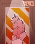  2d_animation animated anthro belly bottomwear bulge butt clothed clothing clothing_pull hi_res male mammal meme muscular muscular_anthro muscular_male not_denko pants solo tight_bottomwear tight_clothing tight_pants tight_pants_(meme) underwear 