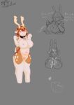  anthro antlers big_breasts bodily_fluids breast_play breasts brown_body brown_fur brown_hair cum cum_covered deer duo eyes_closed female fur genital_fluids hair hi_res horn laffulaffubread male male/female mammal messy sex short_stack sketch_page slightly_chubby solo_focus text titfuck 