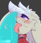  anthro blush bodily_fluids collar cum cum_in_mouth cum_inside cum_on_face digital_media_(artwork) eevee female feral fur generation_1_pokemon genital_fluids genitals hair hi_res leash lekisceon male male/female nintendo penis pokemon pokemon_(species) shiny_pokemon simple_background tongue 