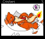  anal anal_penetration anal_vore charem charmeleon coast_(artist) crossover dialogue dinosaur duo egg english_text erection fan_character feral fire flaming_tail generation_1_pokemon genitals male mario_bros nintendo orange_body orange_skin penetration penis pink_yoshi pokemon pokemon_(species) red_penis reptile scalie simple_background smile solo_focus tail text tongue tongue_out vore white_background yoshi yoshi_egg 