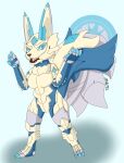  absurd_res anthro armor bakugan big_ears big_tail canid canine deltatel fangs_bared female fennec fenneca_(bakugan) fox hi_res mammal solo standing tail tongue 