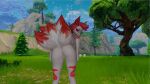  16:9 anthro blender_(software) butt epic_games female fortnite hi_res kimiko_five_tails looking_at_viewer presenting presenting_hindquarters solo widescreen 