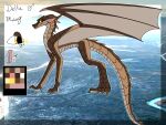  absurd_res brown_body delta_(shuttershock detailed_background dialogue dragon eye_contact gender_symbol hi_res invalid_background looking_at_another male male_symbol mudwing_(wof) name_in_dialogue pink_tongue scalie shuttershock solo symbol tongue western_dragon wings_of_fire yellow_eyes 