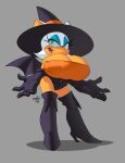  absurd_res anthro bat big_breasts boots boris_grim breasts cleavage clothed clothing female footwear gloves halloween_costume handwear hat headgear headwear hi_res high_heeled_boots high_heels huge_breasts legwear magic_user mammal nipple_outline rouge_the_bat sega solo sonic_the_hedgehog_(series) thigh_boots thigh_highs witch witch_costume witch_hat 