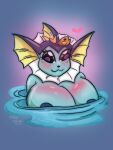  anthro breasts eeveelution female fish generation_1_pokemon hi_res mana_hannah marine nintendo pokemon pokemon_(species) solo swimming vaporeon water 