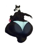  absurd_res anthro big_breasts big_butt breasts brown_body brown_fur butt clothed clothing curvy_figure female fur giraffid hi_res huge_breasts huge_butt hyper hyper_breasts hyper_butt katyon mammal okapi overweight panties rear_view solo thick_thighs topless underwear voluptuous wide_hips 