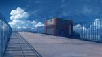  absurdres axleaki blue_sky building city cityscape cloud commentary_request day fence highres no_humans original radio_antenna rooftop scenery shadow sky sky_focus variant_set 