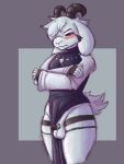  anthro arino asriel_dreemurr_(god_form) black_sclera blush clothing embarrassed erection foreskin fur genitals hi_res humanoid_genitalia humanoid_penis male partially_retracted_foreskin penis simple_background small_penis solo undertale undertale_(series) white_body white_fur 