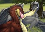  absurd_res dragon fellatio feral hi_res male male/male oral penile savadk sex 