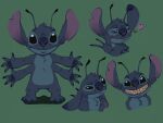  &lt;3 2023 4_arms 4_toes alien antennae_(anatomy) anthro back_spines biped black_eyes blue_body blue_claws blue_fur blue_pawpads blush blush_lines chest_tuft claws digital_drawing_(artwork) digital_media_(artwork) dipstick_antennae disney ear_markings ears_down experiment_(lilo_and_stitch) eyebrows eyes_closed feet finger_claws flat_colors front_view fur green_background grin hands_together head_tuft hi_res lilo_and_stitch looking_at_viewer lowfire3 multi_arm multi_limb multicolored_antennae notched_ear pawpads paws pivoted_ears purple_inner_ear raised_eyebrow simple_background smile solo stitch_(lilo_and_stitch) toes tuft 