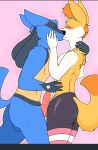  anthro balls blue_body bodily_fluids braixen breasts butt canid canine duo ears_down ears_up erection eyes_closed female fox fur generation_4_pokemon generation_6_pokemon genital_fluids genitals hepicant hi_res kissing long_ears long_tail love lucario male male/female mammal nintendo orange_body penis pink_penis pivoted_ears pokemon pokemon_(species) shy tail white_body yellow_body 