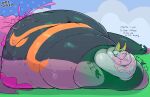  ambiguous_penetration belly big_belly blush blush_lines dialogue ditto_(pokemon) eyes_closed female feral garuda_six generation_1_pokemon generation_5_pokemon goo_creature green_body hyper hyper_belly inflation markings morbidly_obese morbidly_obese_female morbidly_obese_feral nintendo obese obese_female obese_feral overweight overweight_female overweight_feral penetration pokemon pokemon_(species) questionable_consent serperior slime_inflation solo text weight_gain 