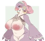  accessory anotherbearsimp anthro areola avian beak big_areola big_breasts bird breasts ear_piercing ear_ring female genitals hair hair_accessory hairband hi_res huge_breasts inverted_nipples mostly_nude nintendo nipples non-mammal_breasts non-mammal_nipples piercing pink_hair pussy ring_piercing rito saki_(tloz) slightly_chubby solo the_legend_of_zelda thick_thighs voluptuous_female winged_hands 