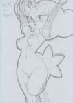  2023 anthro areola armwear banette bent_leg blush bodily_fluids boots bouncing_breasts breasts clothing elbow_gloves felid female footwear generation_3_pokemon genital_fluids genitals gloves graphite_(artwork) handwear innie_pussy lunaris_parukia mammal mostly_nude navel nintendo nipples pokemon pokemon_(species) pokemorph pussy pussy_juice raised_arms solo traditional_media_(artwork) zippy_(lunaris_parukia) 