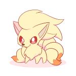  ambiguous_gender chest_tuft chibi feral generation_1_pokemon hi_res kompeito multi_tail ninetales nintendo pokemon pokemon_(species) red_eyes smile solo standing tail tuft 