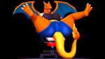  3d_(artwork) absurd_res anthro big_breasts big_butt bottomwear breast_grab breast_squish breasts butt chair charizard claws clothing curvaceous curvy_figure denim denim_clothing digital_media_(artwork) dragon fangs female figurine fire furniture gaming_chair generation_1_pokemon hand_on_breast hi_res invalid_tag jeans legs_in_air looking_pleasured nintendo nonotoys open_mouth orange_body pants pillow pokemon pokemon_(species) solo spread_legs spreading squish teeth tongue tongue_out voluptuous wings yellow_body 