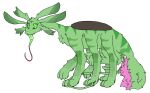  2023 3_stinger_tail 4_tails 6_ears 6_eyes 8_legs_hindpaw absurd_res alien alpha_channel ambiguous_gender black_stinger character_name claws digital_drawing_(artwork) digital_media_(artwork) ear_markings feral fluffy fluffy_tail fur gradient_tongue green_body green_claws green_ears green_eyes green_fur green_hair green_pawpads green_stinger green_tail green_tongue hair hi_res leg_markings lilya_nida long_tongue markings model_sheet multi_ear multi_eye multi_tail multicolored_body multicolored_ears multicolored_fur notched_ear octobax pawpads pink_body pink_fur pink_tail pink_tongue pronouns smile solo stated_pronouns stated_species stinger_(anatomy) stinger_tail striped_body striped_fur striped_legs striped_markings stripes tail tail_markings tongue two_tone_body two_tone_ears two_tone_fur two_tone_markings_claws two_tone_stinger 