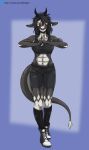  anthro black_hair chabett dragon female fur grey_body grey_fur hair hi_res horn short_hair solo spike_the_furry text url white_body 