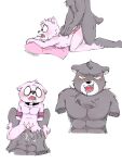  2023 anal anthro bear blush duo erection eyewear genitals glasses hi_res hikariwolfdraw male male/male mammal muscular muscular_male padre_(unicorn_wars) penis sargento_caricias sex unicorn_wars 