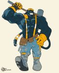  construction_worker felid hi_res himbo jaguar male mammal muscular muscular_male pantherine rickleone 