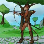 anthro armor backsack balls belt bethesda_softworks boots boots_only bow_(weapon) bracers butt clothing felid footwear footwear_only fur fyreblazes genitals hi_res humanoid khajiit male mammal melee_weapon mostly_nude nude orange_eyes pauldron quiver_(arrows) ranged_weapon red_body red_fur sholder_pads solo sword the_elder_scrolls unconvincing_armor weapon wristwear wristwear_only 