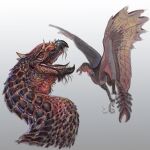  2023 ambiguous_gender digital_media_(artwork) dragon feral hi_res membrane_(anatomy) membranous_wings nukerooster open_mouth simple_background solo teeth tongue white_background wings wyvern 