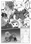  abs accipitrid accipitriform animal_crossing anthro apollo_(animal_crossing) avian bird blush clothing comic doujinshi duo eagle embarrassed hi_res human japanese_text male male/male mammal monochrome muscular muscular_anthro muscular_male nintendo nude pecs short_stack text torn_clothing ueno_ebi_sen villager_(animal_crossing) 
