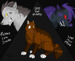  2010 aliasing angry black_background bluekyokitty breaking_benjamin brown_body brown_fur brown_nose canid canine canis cel_shading clenched_teeth digital_drawing_(artwork) digital_media_(artwork) ears_back english_text female_(lore) feral fur grey_body grey_fur grey_nose group handwritten_text lyrics male_(lore) mammal miroku_(bluekyokitty) open_mouth pivoted_ears purple_body purple_fur purple_nose purple_tongue red_eyes red_sclera riaka_(bluekyokitty) sar_(bluekyokitty) scared sebdoggo shaded simple_background sitting snarling tail teeth text tongue trio white_body white_fur white_text wolf yellow_sclera 