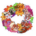  ambiguous_gender anthro canid canine canis cheddarpup chibi domestic_cat domestic_dog felid feline felis flower hi_res hybrid jamie_knox_(jamiekaboom) lagomorph leporid mammal mephitid mouse murid murine plant rabbit reef_(disambiguation) rodent skunk 