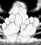  2023 4_toes activision anthro bandicoot city coco_bandicoot crash_bandicoot_(series) dirty_feet duo eyebrows feet female fingers foot_fetish foot_focus hi_res humanoid_feet low-angle_view macro mammal marsupial navel nude outside plantigrade soles tawna_bandicoot toes xtreme7 