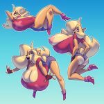  2023 activision anthro areola bandicoot big_areola big_breasts bigdad blonde_hair breasts butt cleavage clothed clothing crash_bandicoot_(series) female footwear hair high_heels huge_areola huge_breasts hyper hyper_areola hyper_breasts hyper_nipples lipstick makeup mammal marsupial nipples open_mouth open_smile smile solo tawna_bandicoot 