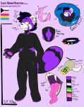  ailurid anthro cobra english_text hi_res hybrid lux_flare lux_hawthrone male mammal model_sheet red_panda reptile scalie skylersnotok snake solo text vore 