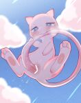  anthro biped bite blue_eyes censor_bar detailed_background female generation_1_pokemon genitals hi_res himimi legendary_pokemon masturbation mew_(pokemon) nintendo pink_body pokemon pokemon_(species) pussy sky solo tail tail_bite tail_in_mouth vaginal vaginal_masturbation 