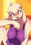  2023 anthro blue_eyes blush boss_monster bovid breasts caprine clothed clothing digital_media_(artwork) female fingers hi_res horn long_ears looking_at_viewer mammal mature_anthro mature_female solo toriel undertale undertale_(series) wildblur 