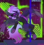  absurd_res caliluminos caustic_love dancing equid equine female feral genitals hasbro hi_res horse invalid_tag mammal my_little_pony nude pegasus pole pole_dancing pony pussy solo wings ych 