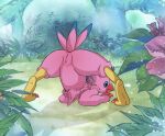  anus ass_up avian bandai_namco beak bird biyomon butt cel_shading claws colored day detailed_background digimon digimon_(species) digital_drawing_(artwork) digital_media_(artwork) feathers female feral forest forest_background genitals hi_res jack-o&#039;_pose monster nature nature_background neck_tuft outside pink_body pink_feathers plant pose presenting presenting_hindquarters presenting_pussy pussy rear_view screencap screencap_background seductive shaded solo tabloi talons tree tuft 